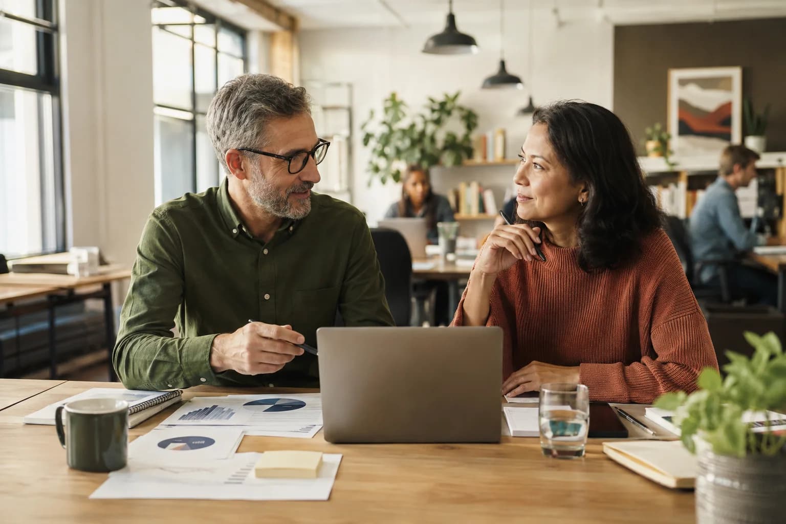 Client and consultant reviewing results and planning workflow improvements